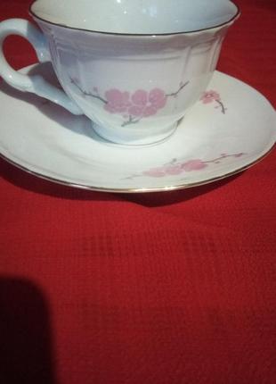 Чашка с блюдцем  для чая и кофе винтаж