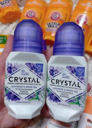 Crystal натуральний кульковий дезодорант, лаванда та білий чай