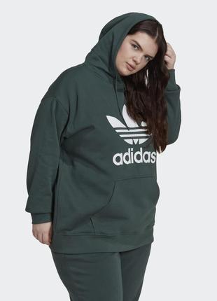 Худі adidas trefoil hoodie (plus size)