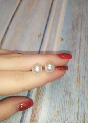 Сережки перли перлинки серьги