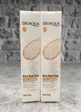 Крем для шкіри навколо очей з екстрактом рису Bioaqua Rice Raw...