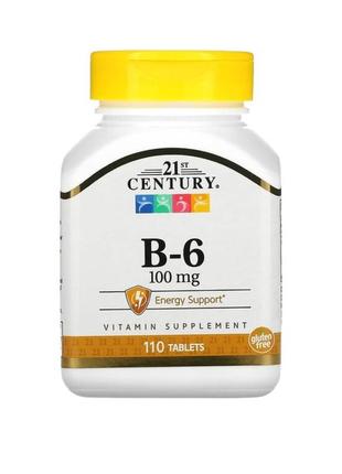 21st century витамин b-6, 100&nbsp;мг, 110&nbsp;таблеток