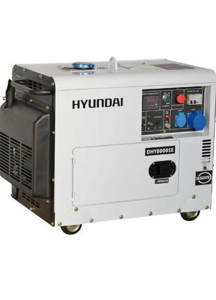Генератор диезльный Hyundai DHY8000SE 6кВт, однофазный, электр...