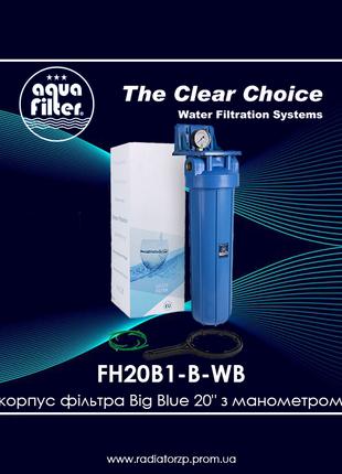Корпус фільтра Big Blue 20" з манометром FH20B1-B-WB Aquafilter