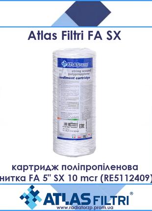 Картридж поліпропіленова нитка Atlas Filtri FA 5" SX 10 mcr (R...