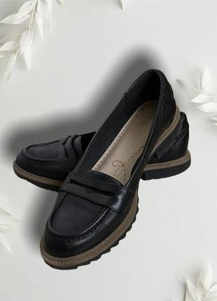 Лоферы натуральная кожа кожаные туфли мокасины clarks