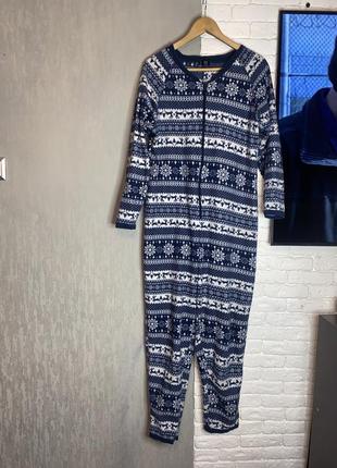 Флисовая кигуруми цельная пижама f&amp;f l/xl
