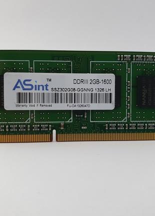 Оперативна пам'ять для ноутбука SODIMM ASint DDR3 2Gb 1600MHz ...
