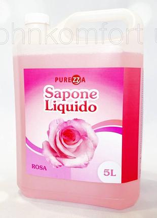 Жидкое мыло purezza sapone liquido rosa 5 л