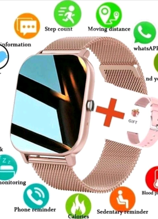Смарт годинник  Smart Watch 4 2022 Bluetooth з металевим ремінцем