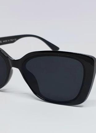 Женские в стиле chanel брендовые солнцезащитные очки черные