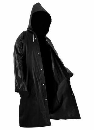 Плащ-дощовик водонепроникний Raincoat Thickened Waterproof чорний