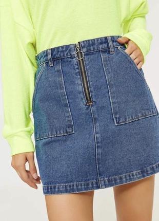 Крутая джинсовая юбка для маленькой модницы!denim co,