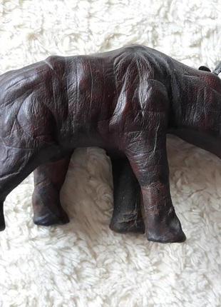 Статуэтка носорог, кожа, ручная работа