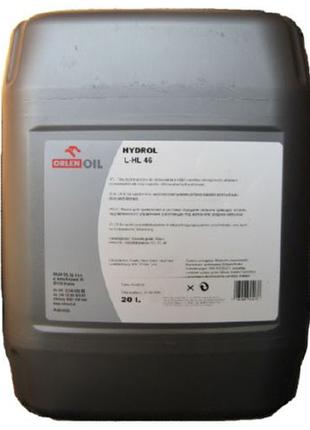 Гидравлическое масло HYDROL L-HV 15 20л Orlen Oil