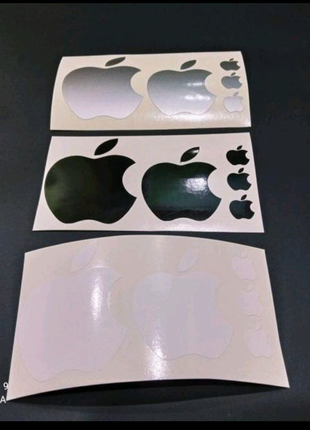 Наклейки эпл яблоко Apple iPhone iPad телефон планшет чехол серый