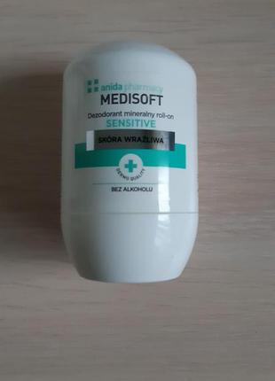 Medisoft sensitive мінеральний дезодорант roll-on 50мл