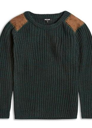 Темно-зеленый вязаный свитер для мальчика на 4-14 лет, riot cl...