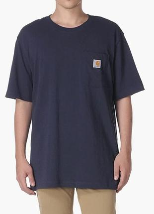 Футболка carhartt men's k87 workwear pocket short sleeve t-shirt