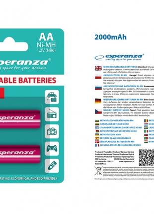 Акумулятори ESPERANZA EZA103R Ni-MH AA 2000 mAh 2шт.