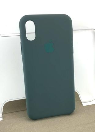 Чехол на iPhone X, XS накладка Original Soft Touch бампер зеленый