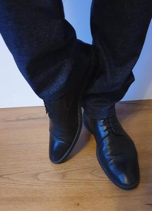 Отличные качественные мужские туфли из натуральной кожи 42 размер