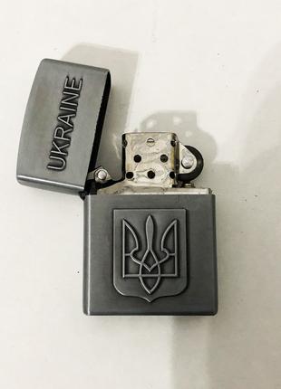 Зажигалка бензиновая герб Украины 4410