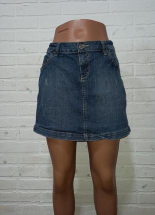 Красивая джинсовая мини юбка