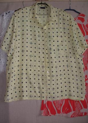 Приємна блуза сорочка гавайка короткий рукав віскоза