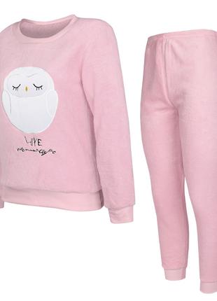 Жіноча піжама Lesko Owl Pink M костюм для дому