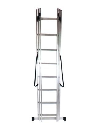 Лестница алюминиевая 3-х секционная, 12 ступеней 8.5м AXXIS