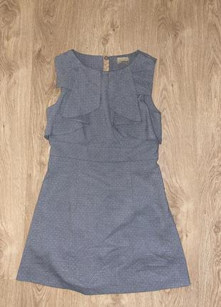 Нарядное короткое платье серое, размер xs-s