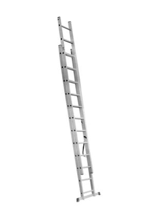Лестница алюминиевая 2-х секционная, 12 ступеней 5.9м AXXIS
