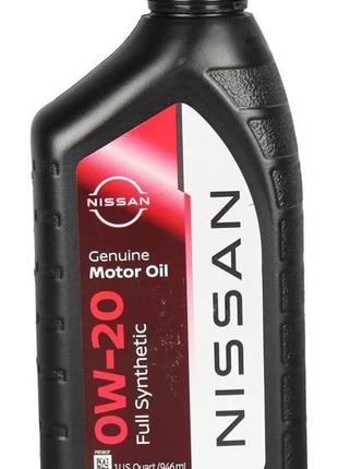 Nissan Genuine Motor Oil 0W-20,0.946L, 999PK000W20N