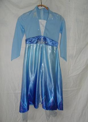 Карнавальное платье эльзы, холодное сердце  на 9-10 лет