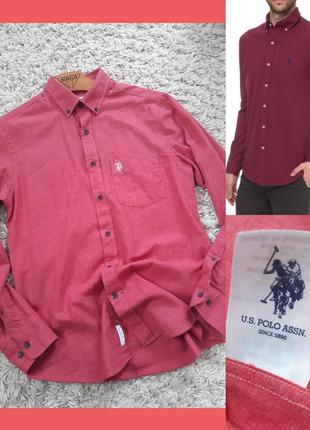 Стильная хлопковая мужская рубашка,  polo ralph lauren,  p. m