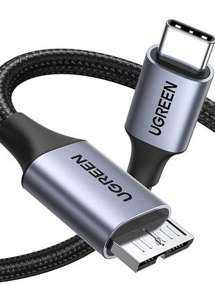 Дата кабель UGREEN Micro B to USB C Hard Drive Cables 10 Gbps ...