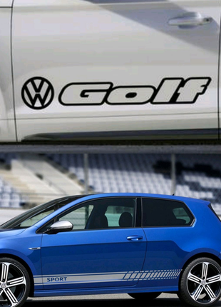 Наклейки на авто автомобиль Фольксваген гольф Volkswagen golf