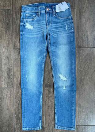 1,Стильные светлые узкие потертые стрейчевые джинсы скинни на ...
