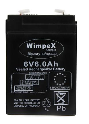 Аккумулятор SRB Wimpex WX-660 6V 6.0Ah Black