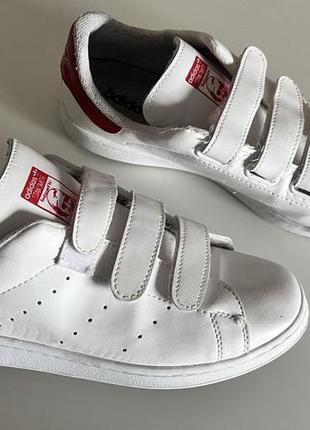 Мужские кроссовки adidas stan smith бело-красные в 44 размере