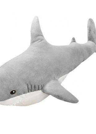 Мягкая игрушка Акула 140 см Серая