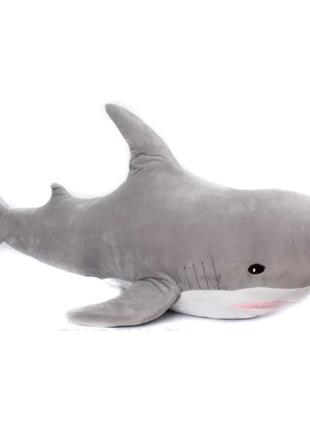 Мягкая игрушка Акула 80 см Серая
