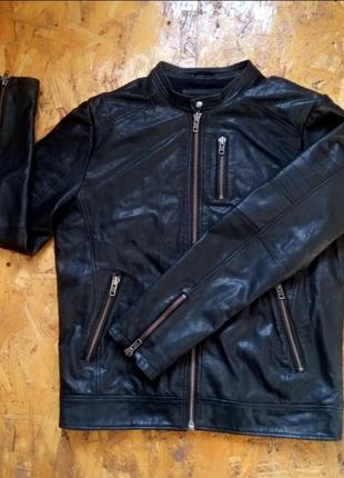 Шкіряна куртка жакет jack jones core workwear 1975