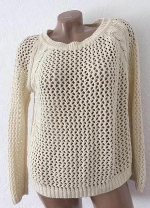 Перфорированый свитер пуловер р.36/38/40 new look