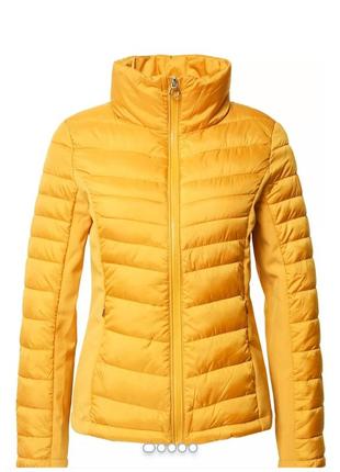 Демисезонная стеганая куртка золотисто-желтая s'oliver