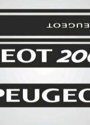 Наклейки пежо 206 Peugeot полосы