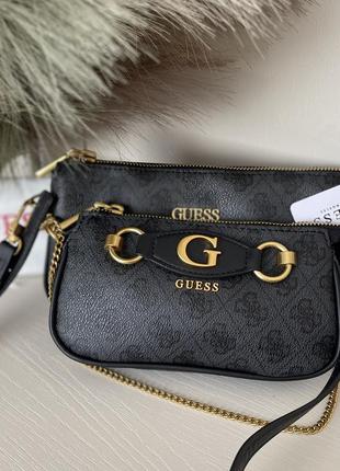 Сумка guess izzy logo double-pouch crossbody