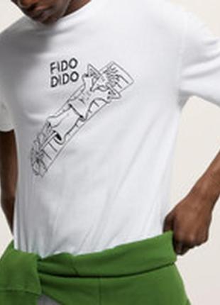 Футболка zara fido dido белая футболка