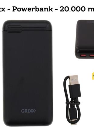 Портативний зарядний, Павер Банк пристрій Grixx Powerbank 2000...